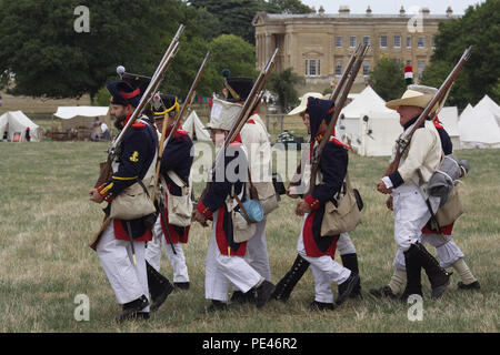Napoleonischen Krieg re enactment an spetchley Parks Stockfoto