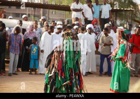 Sufi Zeremonie jeden Sonntag in Omdurman Friedhof, Khartoum, Sudan Stockfoto