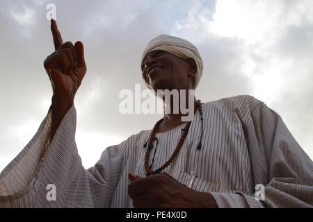 Sufi Zeremonie jeden Sonntag in Omdurman Friedhof, Khartoum, Sudan Stockfoto