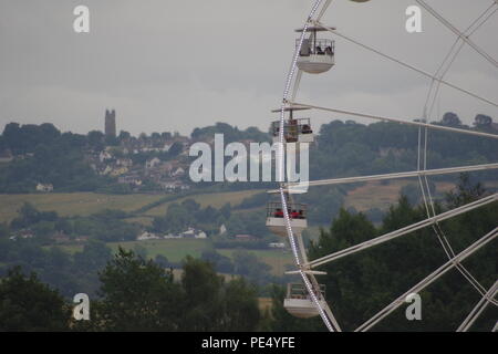 Riesenrad Fahrgeschäft. Bristol International Balloon Fiesta. August, 2018. Stockfoto