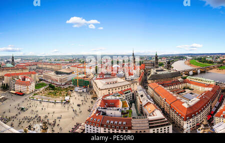 Dresden in Deutschland. Hauptstadt von Sachsen. Stockfoto