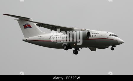 Air Koryo Antonov AN-148 Anmeldung P-671 in Peking, ZBAA PEK am 27. Juli 2018 Stockfoto