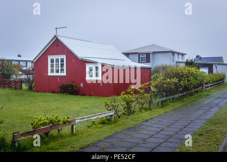 Eyrarbakki Fischerdorf an der Südküste Islands Stockfoto
