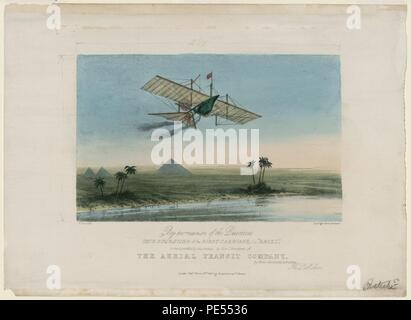 Ariel, die ersten Wagen der Antenne die Verkehrsbetriebe) - W. Walton lith. ; Tag- & Haghe lithrs. der Königin Stockfoto