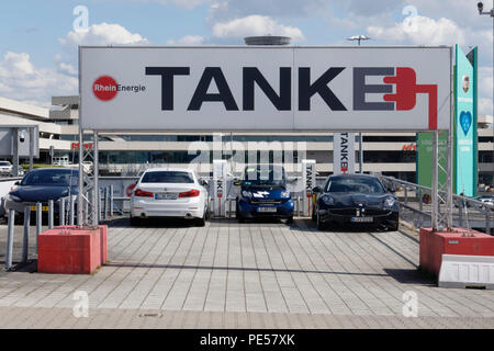 Elektrische Station am Flughafen Köln Bonn, Deutschland. Stockfoto