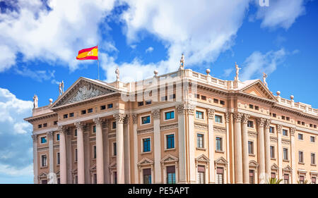 Eine militärische Regierung Gebäude in Barcelona, Spanien Stockfoto