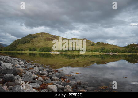 Nostie Bay an der Westküste von Schottland. zwischen Loch Duich und Loch Alsh entfernt. 8 Meilen vom Skye Bridge und 3 Meilen von Eilean Donan Castle. Stockfoto