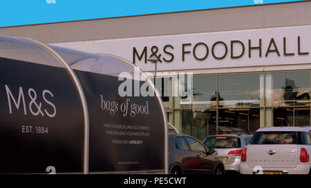 Zeichen M&S Anniesland einfach Essen M&S Great Western Road, Glasgow G13 2TH Stockfoto