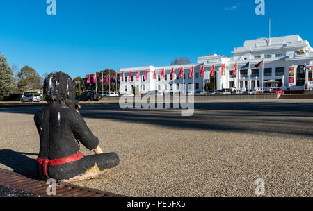 Canberra, Australian Capital Territory, Australien. 11. Juli 2018. Aboriginal Tent Embassy. Jayne Russell/Alamy Stock Foto Stockfoto