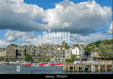 Bowness on Windermere am See Lake District Stockfoto