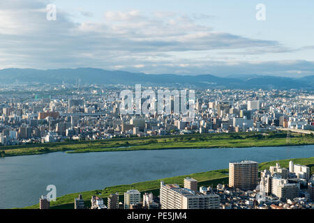 Osak Stadt Blick von Umeda Sky Building Stockfoto