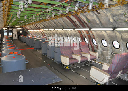 Luftfahrt: A-380 Testflug mit vollem Zugriff auf alle Kabel und Komponenten eines Flugzeugs Stockfoto