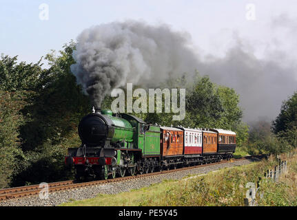 D49 Morayshire Köpfe weg von Bolton Abbey Station auf dem Embsay & Bolton Abbey Eisenbahn. 21.9.08 Stockfoto