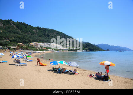 Pelekas Beach, Korfu, Griechenland, Europa Stockfoto