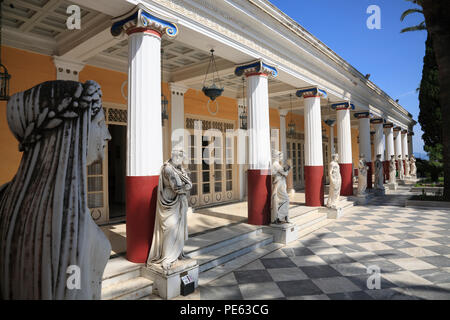 Achilleion, Benitses, Korfu, Griechenland, Europa Stockfoto