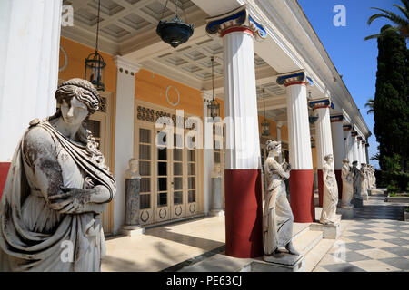 Achilleion, Benitses, Korfu, Griechenland, Europa Stockfoto