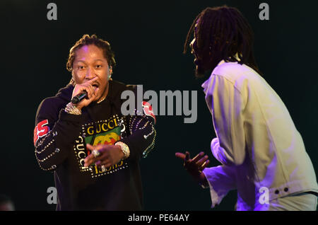 San Francisco, USA. 11 Aug, 2018. Zukunft führt während der 2018 Außerhalb landet Musik- und Kunstfestival im Golden Gate Park am 11. August in San Francisco, Kalifornien 2018. Credit: imageSPACE/MediaPunch Stockfoto