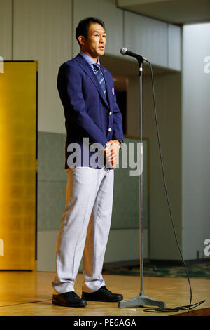 Keisuke Ushiro (JPN), 13. AUGUST 2018: Leichtathletik Japan National Team Organisation Zeremonie für Jakarta Palembang Asian Games im Grand Prince Hotel Shintakanawa, Tokio, Japan. Credit: Naoki Morita/LBA SPORT/Alamy leben Nachrichten Stockfoto