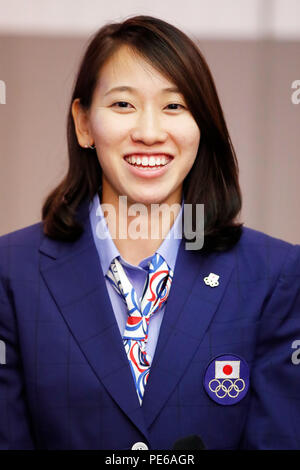 Chisato Fukushima (JPN), 13. AUGUST 2018: Leichtathletik Japan National Team Organisation Zeremonie für Jakarta Palembang Asian Games im Grand Prince Hotel Shintakanawa, Tokio, Japan. Credit: Naoki Morita/LBA SPORT/Alamy leben Nachrichten Stockfoto