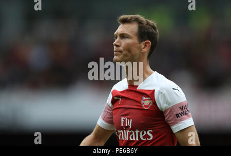 Das Emirates Stadium, London, UK. 12. Aug 2018. Stephan Lichtsteiner (A) im Arsenal v Manchester City Premier League Spiel im Emirates Stadium, London, am 12. August 2018. ** Dieses Bild ist für die redaktionelle Nutzung nur ** Quelle: Paul Marriott/Alamy leben Nachrichten Stockfoto