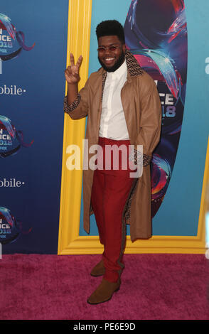 Inglewood, Ca. 12 Aug, 2018. Khalid, bei der FOX Teen Choice Awards 2018 im Forum in Inglewood. Kalifornien am 12. August 2018. Credit: Faye Sadou/Medien Punch/Alamy leben Nachrichten Stockfoto