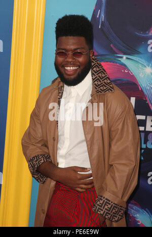 Inglewood, Ca. 12 Aug, 2018. Khalid, bei der FOX Teen Choice Awards 2018 im Forum in Inglewood. Kalifornien am 12. August 2018. Credit: Faye Sadou/Medien Punch/Alamy leben Nachrichten Stockfoto