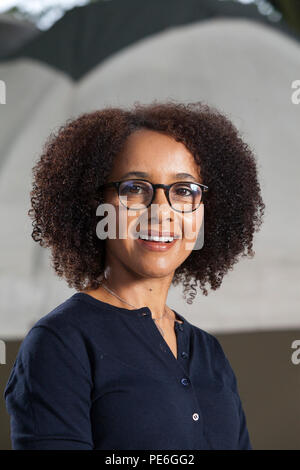 Edinburgh, Großbritannien. August 13, 2018. Diana Evans, die britische Schriftstellerin, dargestellt an der Edinburgh International Book Festival. Edinburgh, Schottland. Bild von Gary Doak/Alamy leben Nachrichten Stockfoto