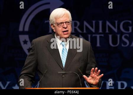 Dennis Prager, syndicated national konservative Radio Talk Show host und Schriftsteller, in seiner Rede auf der Turning Point High School Leadership Summit in Wash Stockfoto