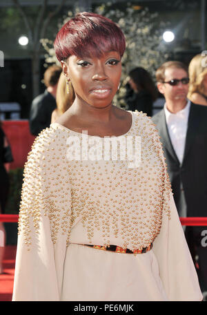 Estelle bei der Ankunft im 2011 ESPY Awards im Nokia Theater in Los Angeles Event in Hollywood Leben - Kalifornien, Red Carpet Event, USA, Filmindustrie, Prominente, Fotografie, Kunst, Kultur und Unterhaltung, Topix prominente Mode, Besten, Hollywood Leben, Event in Hollywood Leben - Kalifornien, Roter Teppich und backstage, Film Stars, TV Stars, Prominente, Musik, Bestof, Kunst, Kultur und Unterhaltung, vertikal, eine Person, Fotografie, drei Viertel, 2011 Anfrage tsuni@Gamma-USA.com, Kredit Tsuni/USA, Stockfoto