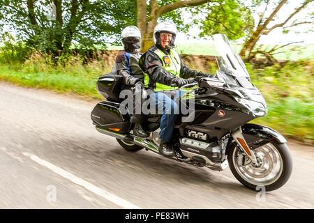 Die neue Honda Goldwing GL 1800 in Matlock, Derbyshire. Stockfoto