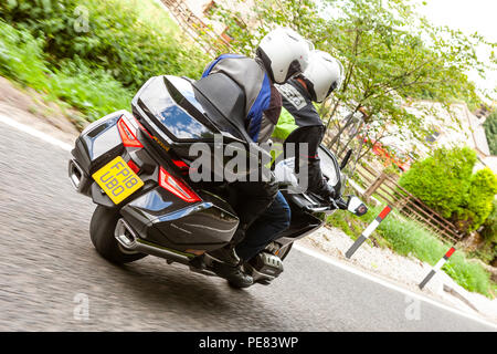 Die neue Honda Goldwing GL 1800 in Matlock, Derbyshire. Stockfoto