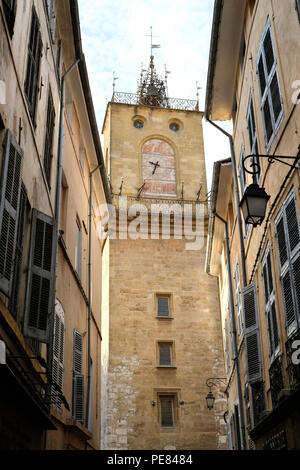 Old Clock Tower Aix-en-Provence Frankreich Stockfoto