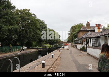 Uxbridge Kanäle Grand Union Canal 2018 Stockfoto