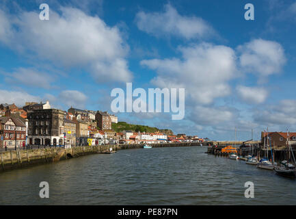 Whitby Hafen an der Küste von North Yorkshire, England. Stockfoto