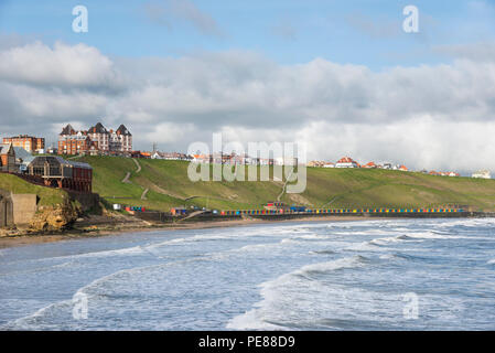 Strand von Whitby an der Küste von North Yorkshire, England. Stockfoto