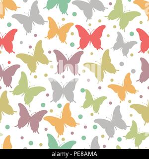 Vector Abbildung: nahtlose Schmetterling Hintergrund. Eps 10. Stock Vektor