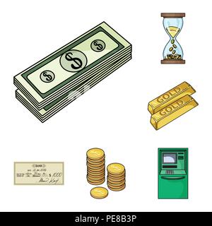 Geld und Finanzen cartoon Symbole im Set Sammlung für Design. Business und Erfolg vektor Symbol lieferbar Abbildung. Stock Vektor