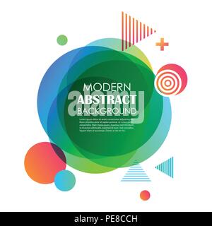 Abstract Green gradient geometrische Muster und Hintergrund. Verwenden Sie für Vektor moderne Kreis Shape Design, Abdeckung, Vorlage, Minimal, Broschüre, Flyer. Stock Vektor
