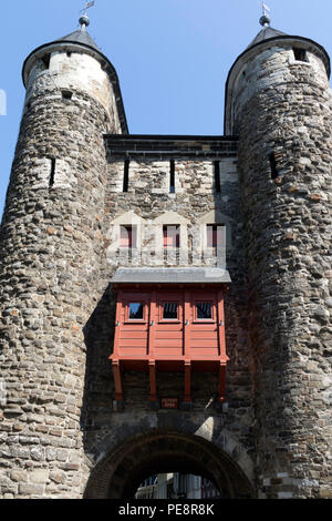 Stadttor Helpoort in Maastricht, Niederlande Stockfoto