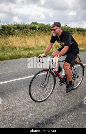 Velo Retro radfahren Ereignis in Ulverston, Cumbria. Stockfoto