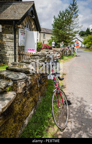 Velo Retro radfahren Ereignis in Ulverston, Cumbria. Stockfoto