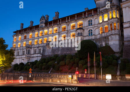 Einbruch in das Schloss von Blois, Loire Tal, Frankreich Stockfoto