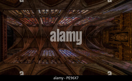 Berühmte befleckte Brille bei Leon Kathedrale, Castilla y Leon, Spanien Stockfoto
