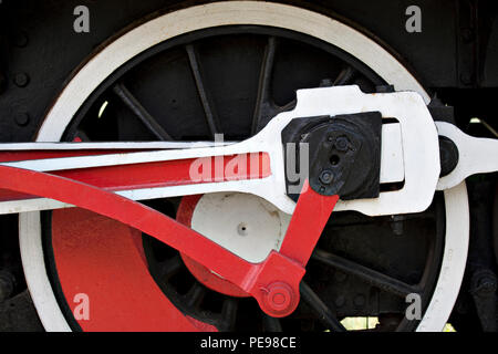 Von Gemütlischen der alte Dampfmaschine Detail. Stockfoto