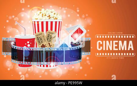 Kino und Film Banner Stock Vektor