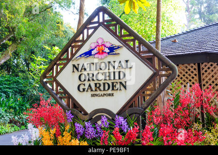 Singapur - Juli 12, 2018: National Orchid Garden am Singapore Botanic Gardens Stockfoto