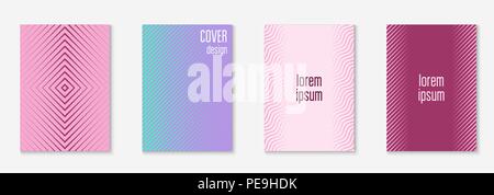 Minimalistisches cover Vorlage mit Gradienten einstellen Stock Vektor