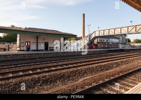 Bahnhof Totnes, Devon, England, Vereinigtes Königreich. Stockfoto