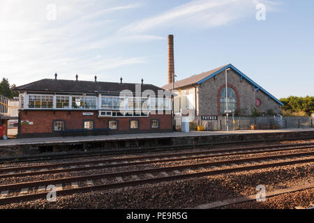 Bahnhof Totnes, Devon, England, Vereinigtes Königreich. Stockfoto