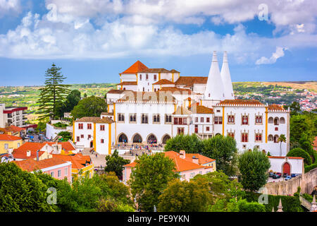 Sintra, Portugal bei Pena Nationalpalast. Stockfoto